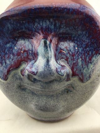 Vintage Art Pottery 5” MOON FACE Vase Ceramic Art & Crafts Stars Astrological 6