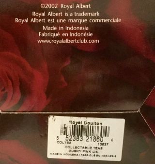 Royal Albert “Dusky Pink Lace” Teacup and Saucer Fine Bone China 5