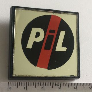 Vintage Pil Public Image Ltd Mirror Badge Circa 1980s Punk Wave