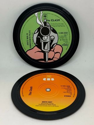 The Clash - 2 Coasters.  White Riot And White Man In Hammersmith Palais.  Strummer