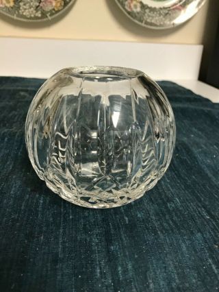 4 1/8 " Waterford Lismore Cut Crystal Rose Bowl Vase