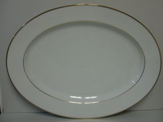 Noritake Dawn 5930 13 - 1/2 " Oval Platter Best More Items Available Gold Trim