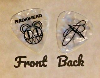 Radiohead Band Jonny Greenwood Signature Tour Logo Guitar Pick - (q)