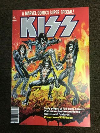 Kiss Marvel Comic Book Cardstock Poster 12 " X 18 "