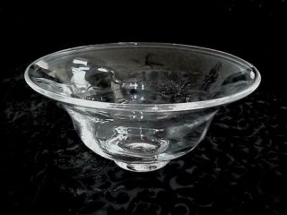Signed Simon Pearce Crystal Glass Footed Centerpiece Bowl