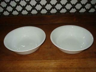 Set Of 2 Corelle Winter Frost White Soup Cereal Bowls 6.  25 " Diameter Euc