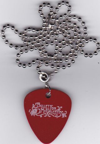 Bullet For My Valentine Guitar Pick Pendant Necklace Custom Engraved