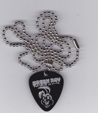 Green Day Awesome As Guitar Pick Pendant Necklace Custom Engraved