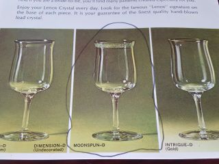 Lenox Moonspun Crystal Water/Wine Glass (s) 7 
