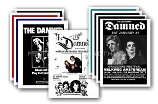 The Damned - 10 Promotional Posters - Collectable Postcard Set 3