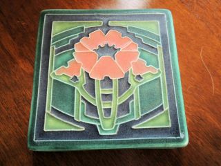 Motawi Tileworks Poppy Tiles - Arts and Crafts Style - 5 Available - priced each 2