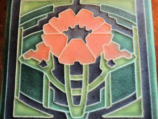 Motawi Tileworks Poppy Tiles - Arts and Crafts Style - 5 Available - priced each 3