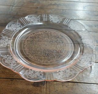 Pink Depression Glass American Sweetheart Dinner Plate 9.  75 "
