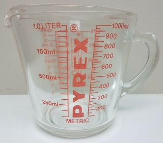 Vintage Pyrex 4 Cup 1 Quart Measuring Cup Open Handle 532
