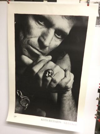 Keith Richards “talk Is Cheap” 1988 Promo Poster
