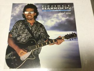 George Harrison “cloud Nine” 1987.  2 - Sided Promo Poster Flat