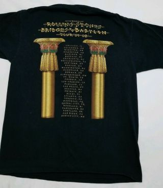 Rolling Stones Concert T - shirt - Bridges To Babylon Tour 97/98 - Black,  Size XL 2