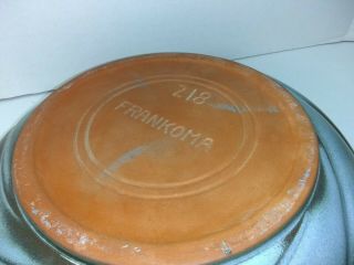 Vintage Frankoma Pottery 218 BLUE Green Scalloped Bowl - 4