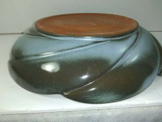Vintage Frankoma Pottery 218 BLUE Green Scalloped Bowl - 5