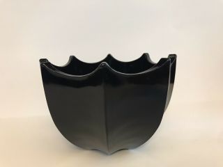 Rare L.  E.  Smith Black Amethyst Glass Umbrella Bowl