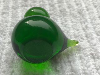 RARE VIKING EPIC SMALL GREEN GLASS BIRD 1 3/4” TALL 2