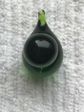 RARE VIKING EPIC SMALL GREEN GLASS BIRD 1 3/4” TALL 4