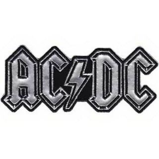 Ac/dc Iron - On Patch Chrome Letters Logo