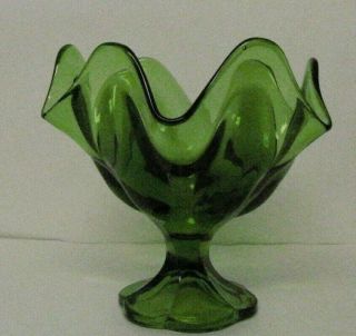 Vintage Green Candy Dish (7.  5 " Tall - 7 " Wide)