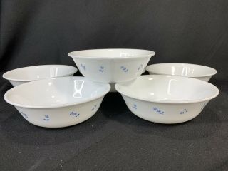 Set Of 6 Corning Ware Corelle Provincial Blue Cereal Or Soup Bowls