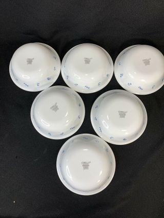 Set of 6 Corning Ware Corelle Provincial Blue Cereal or Soup Bowls 4