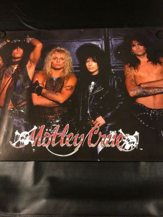 1989 Motley Crue Vintage Dr.  Feelgood Poster VG Guns N Roses 2