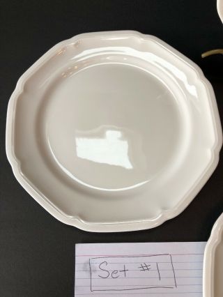 4 Mikasa Antique White Bone China Salad Plates Set of 4 (2 Set Available) 4