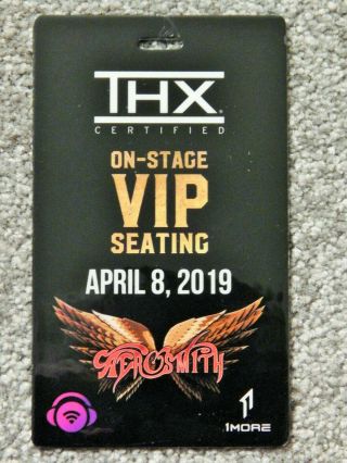 Aerosmith On - Stage Vip Seating Credential April 8 2019 Park Theater Las Vegas
