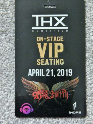 Aerosmith On - Stage Vip Seating Credential April 21 2019 Park Theater Las Vegas