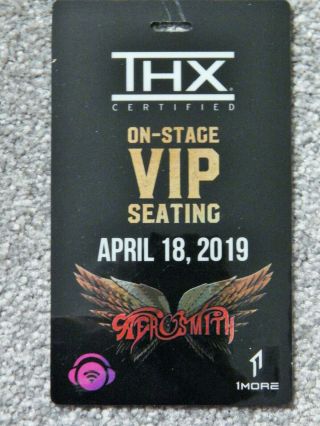 Aerosmith On - Stage Vip Seating Credential April 18 2019 Park Theater Las Vegas