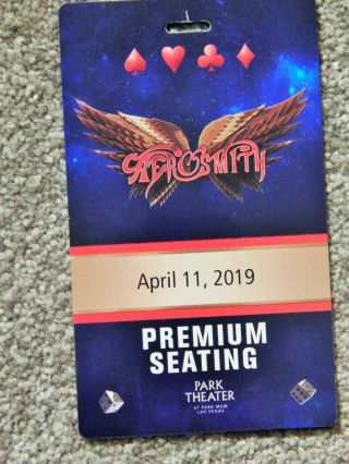 AEROSMITH PREMIUM SEATING 3 - D CREDENTIAL APRIL 11 2019 PARK THEATER LAS VEGAS 2