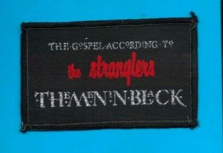 The Stranglers Themeninblack The Men In Black Vintage 1980s Sew - On Patch