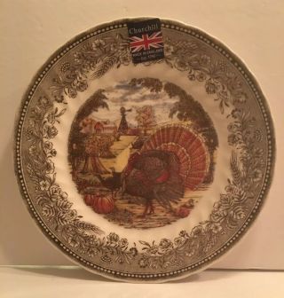 Churchill Royal Wessex Thanksgiving Turkey Dinner Plate 10 " - W/stickers