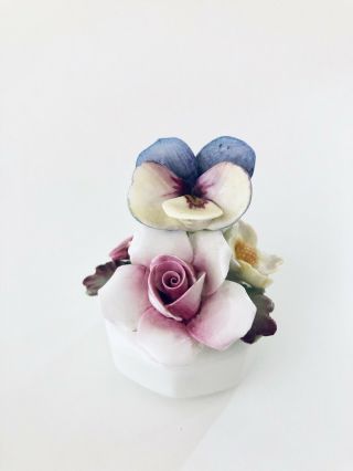Euc Vintage Aynsley England Asst.  Flowers Hand Modelled/painted Fine Bone China