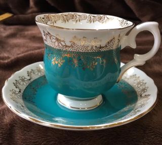 Crown Staffordshire Made In England Coffee/tea Cup And Saucer Set