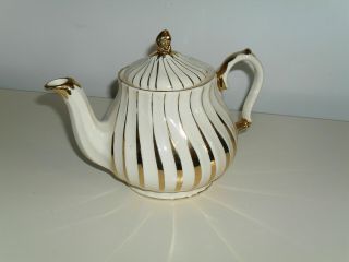 Vintage Sadler England Gold Swirl Small Windsor Teapot