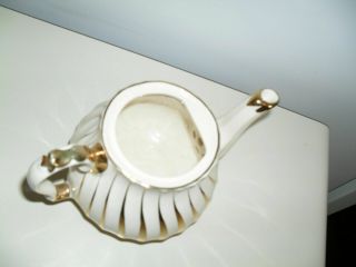 Vintage SADLER England Gold Swirl Small Windsor Teapot 2