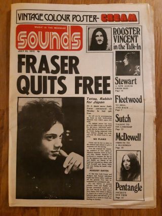 Sounds Music Newspaper July 22nd 1972 And T - Rex