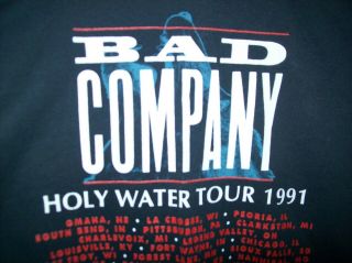 Vtg Bad Company T - Shirt (Black - Large?) (VG) Paul Rodgers Brian Howe Rock Music 5