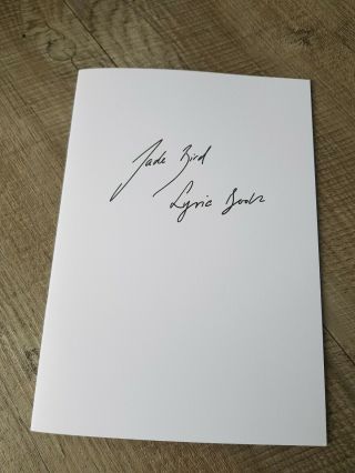 Jade Bird Lyric Book Signed