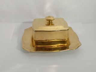 Royal Winton Golden Age Square Butter Dish With Lid