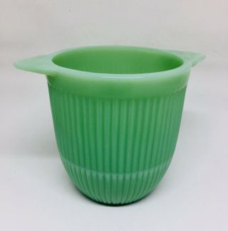 Vintage Green Jadeite Sugar Bowl Fire - King