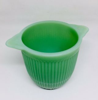Vintage Green Jadeite Sugar Bowl Fire - King 2