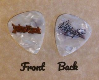 Judas Priest Band Logo Rob Halford Signature Guitar Pick - Q