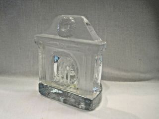 Nybro Glass Crystal Sweden Fireplace Candle Holder Wreath Xmas Votive Tea Light 3